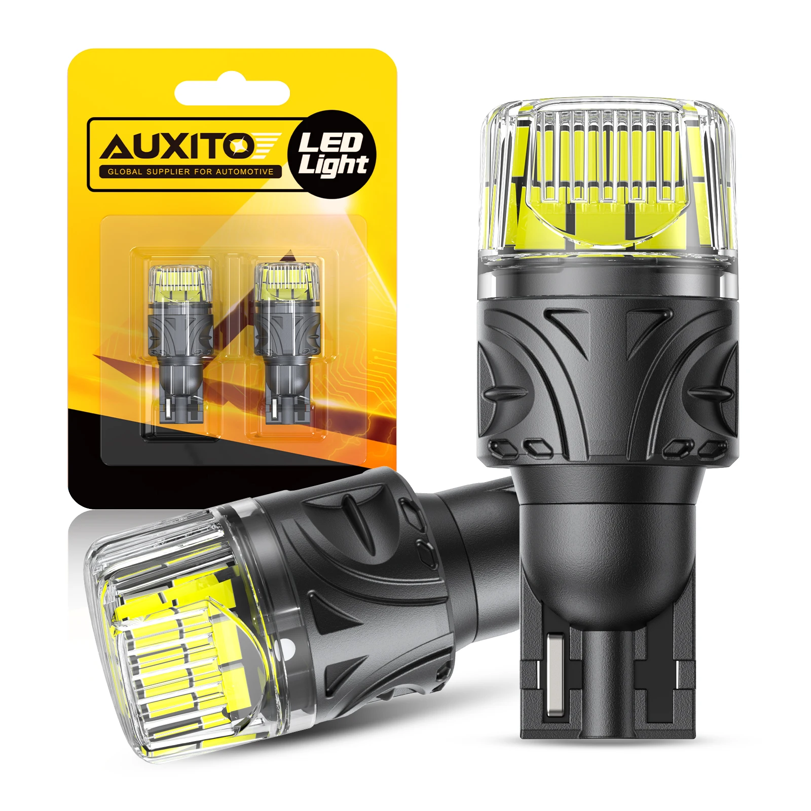 AUXITO 2 szt. T15 W16W Żarówka LED bez błędu Biały Żółty Super jasny 921 912 LED Canbus Lampa tylna Światła hamowania Samochodowe światło samochodowe