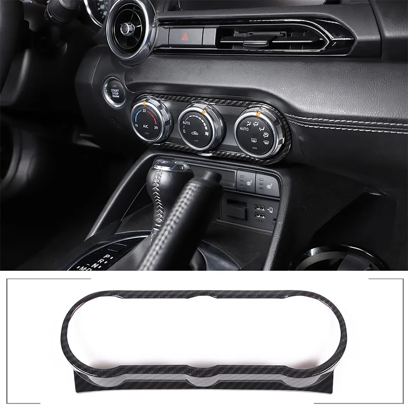 Car Climate Control Knob Frame Decoration Cover Center Console AC Knob Panel Trim For Mazda MX-5 Fiat 124 Abarth 124 2016-2026