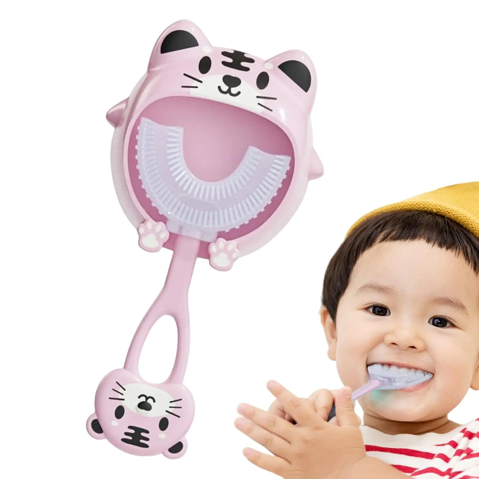 Self-Soothing Soft Silicone Teether Silicone Teether Training Toothbrush Cute Animal Shape Teething Toys For Babies Toddlers