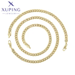 Xuping Jewelry Fashion No Stone Trendy 45cm Charm Necklace Bracelet Set for Women Girl Jewellery Party Gift X000938669