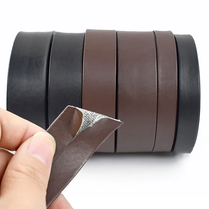 5M 5-30mm Synthetic PU Leather Webbing Bag Hemming Ribbon Strap Clothing Belt Bias Binding Band Jewelry Bracelet Decoration Rope