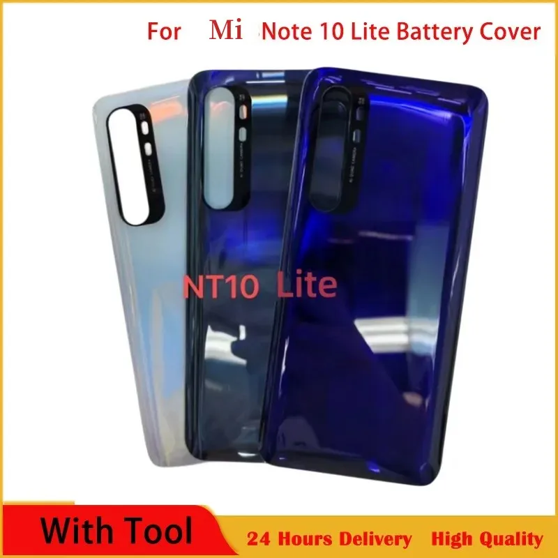 

6.47'' 3D Glass For Xiaomi Mi Note 10 Lite Battery Cover Rear Back Door Housing Case Mi Note 10 Lite Battery Housing