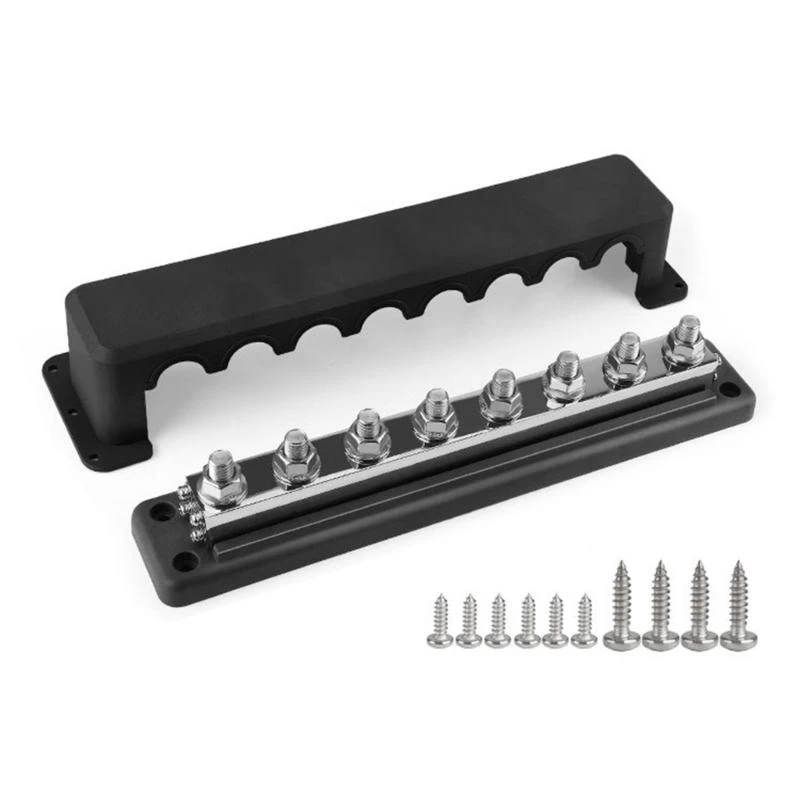 

547B Bus Bar Power Distribution Block 600A 48V Heavy Duty 8 Terminals Block