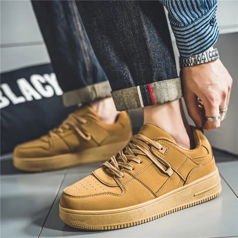Casual Sneaker Loafers Safety Round Toe Casual Shoes Platform Sports Shoes Skateboardsports and Leisure Men\'s Autumn Sneakers