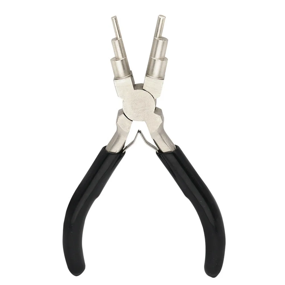 

Jewelry Pliers Metal Multi-functional Replacement Round Nose Rubber Grips Spare Parts Tools 6 In 1 Black Hand Tool