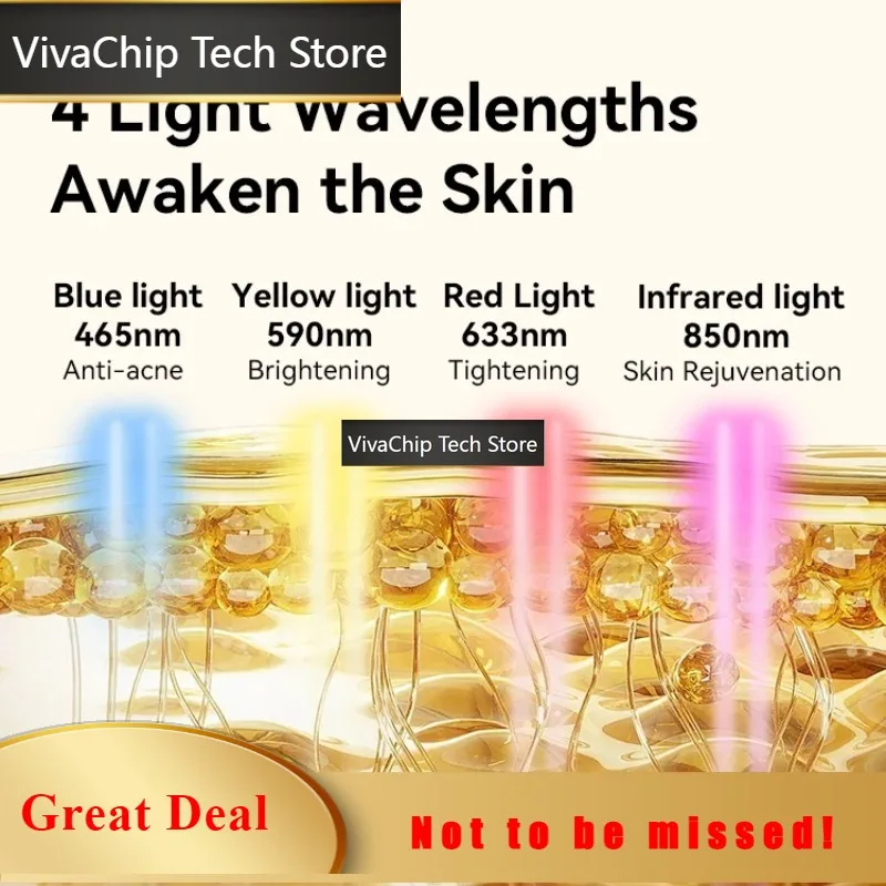 VivaCTSmart Library Portable 42W Large Energy Collagen Boost Anti Aging Beauty Device LED Mask Photon Theray Equipment