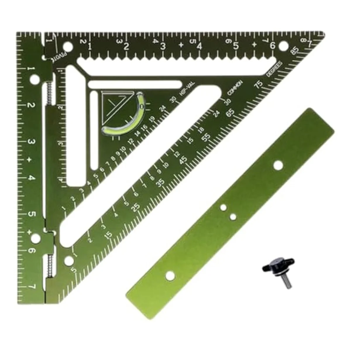 

Rafter Square Tool,Sherwap Rafter Square Tool,Multifunctional Rafter Square,Aluminum Triangle Ruler with Jig Block-C