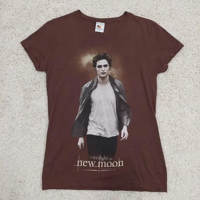 Twilight Saga New Moon Edward Cullen Brown T Shirt Merch Women's Sz M