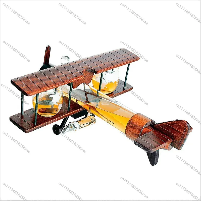 For Aircraft Decanter, High Borosilicate Transparent Wine Receptacle Map Glass Red Wine Dispenser Sparkling Wine Bottle