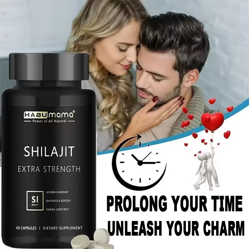 Shilajit Capsule 100% Pure Non-GMo Ondersteunt Reproductieve Gezondheid Natuurlijke Energizer
