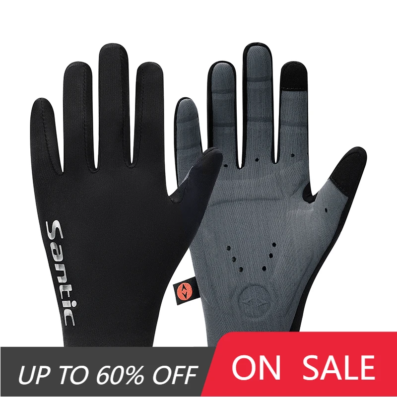 

Santic велосипедные перчатки ветрозащитные амортизирующие спортивные перчатки для езды на велосипеде на длинные дистанции на весну и осень TZ25P220H