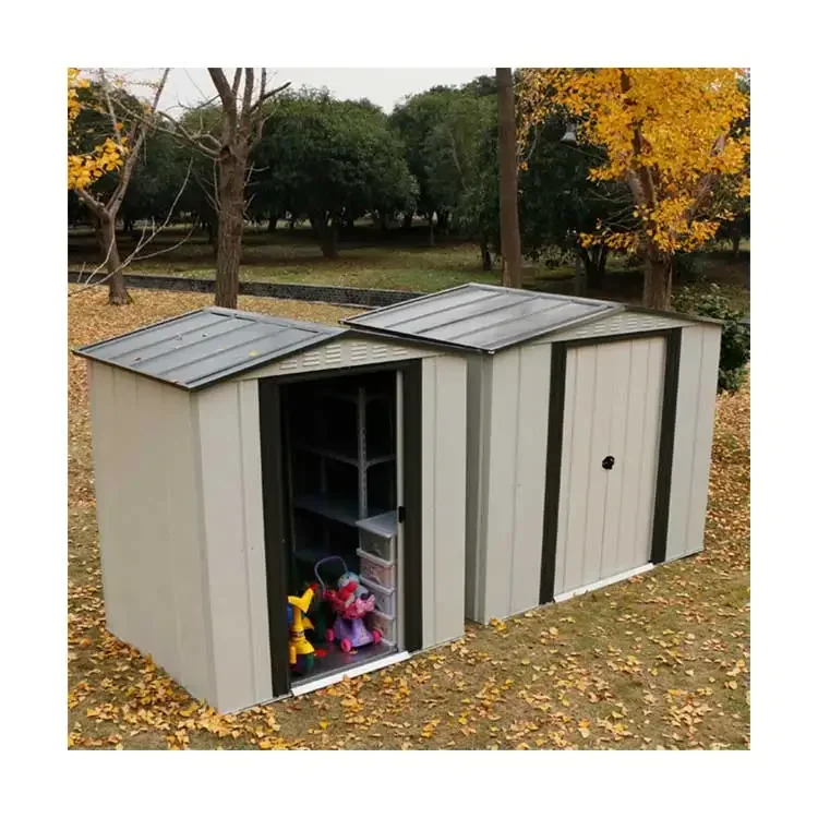 2026 Garden Shed Garden Storage Bin Outdoor Storage Cabinet Waterproof Metal Steel Available for Customized Tool Cabinet Product