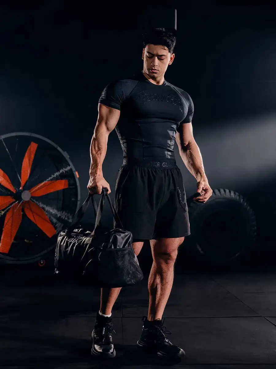 DROZENO Sleeveless T-shirt Mesh Sports Vest Men's Loose Fitness Clothes Shoulder Show Muscle Quick-drying