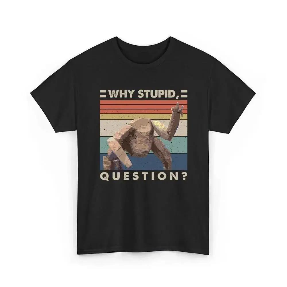 Vintage Fashion T-Shirt Y2k Tee Project Hail Mary - Rocky Why Stupid Question O-Neck Casual Loose Print Short Sleeve Unisex