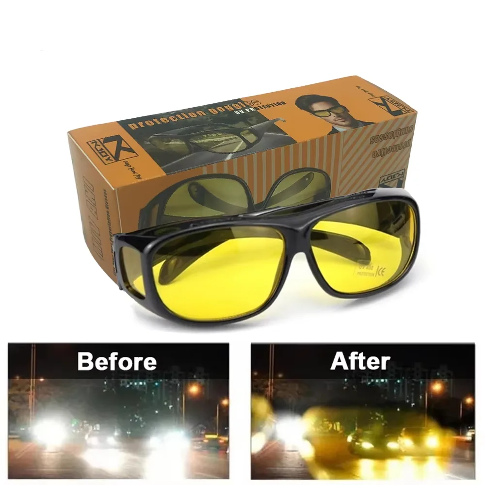 Drivers Goggles Interior Accessory Night Vision Glasses Protective Gears Sunglasses Anti Glare Car Driving Glasses 2024 NEW