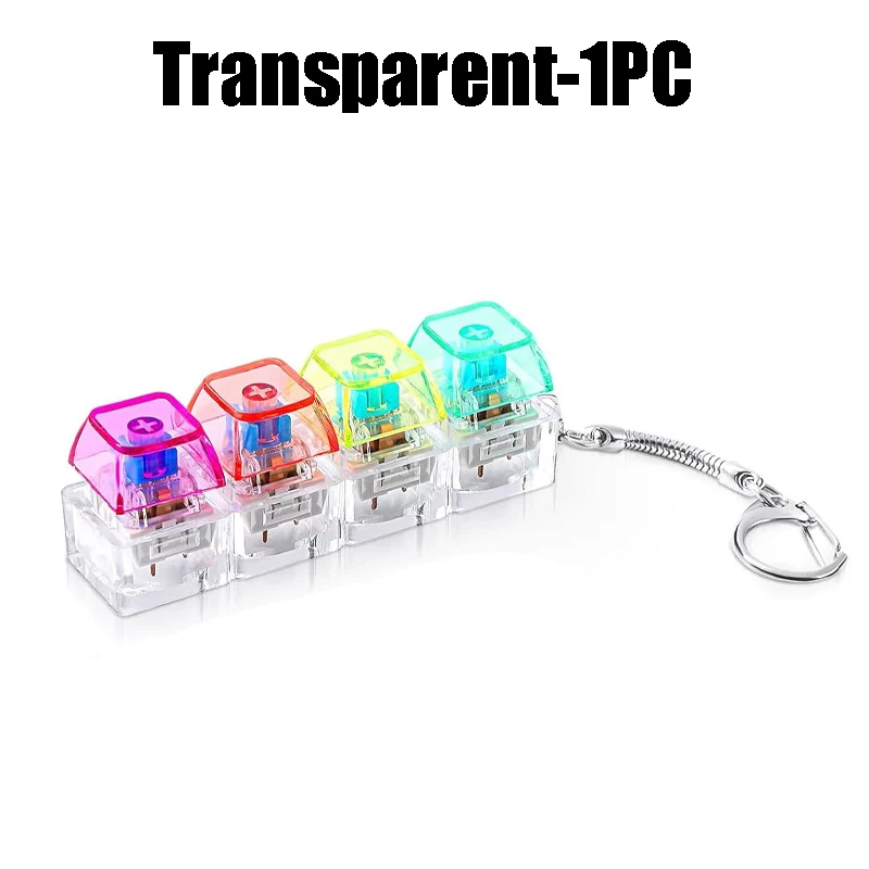 LED-verlichte sleutelhanger met klikbare knop, fidget toy voor stress- en angstverlichting, draagbaar bureau-accessoire, kantoordecoratie, cadeau