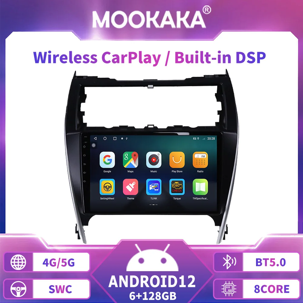 GPS Navigation Radio Player For Toyota Camry 7 2012-2017 Android 14  Multimedia Auto Radio Player stereo HeadUnit build in DSP