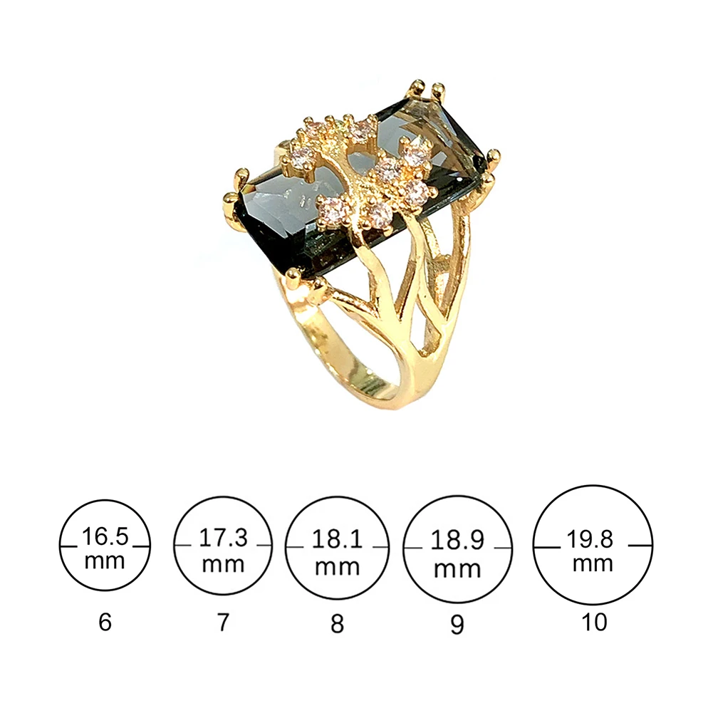 Fashion Rectangle Clear Zircon Luxury Rings Anniversary Engagement Jewelry For Women Fashion Rings image 6