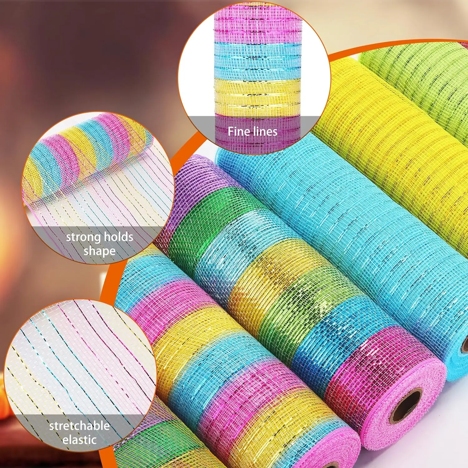 10yards  Mesh Ribbon Decorative Easter Project For Wreaths Easter Garland  Diy  Making Supplies 2025 Easter Party