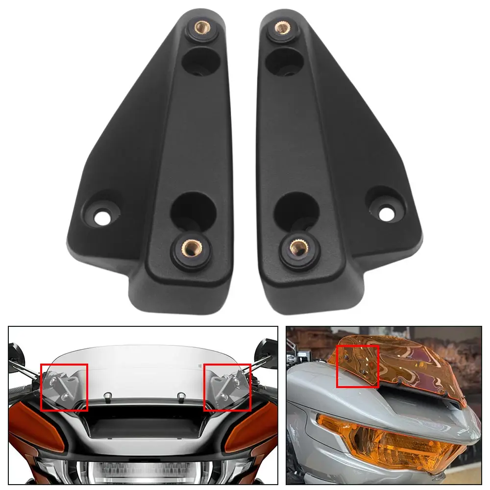 

Комплект из 2 кронштейнов для крепления ветрового стекла мотоцикла Harley Touring Road Glide CVO/SE ST FLTRXSE FLTRXSTSE FLTRX 2023-2026