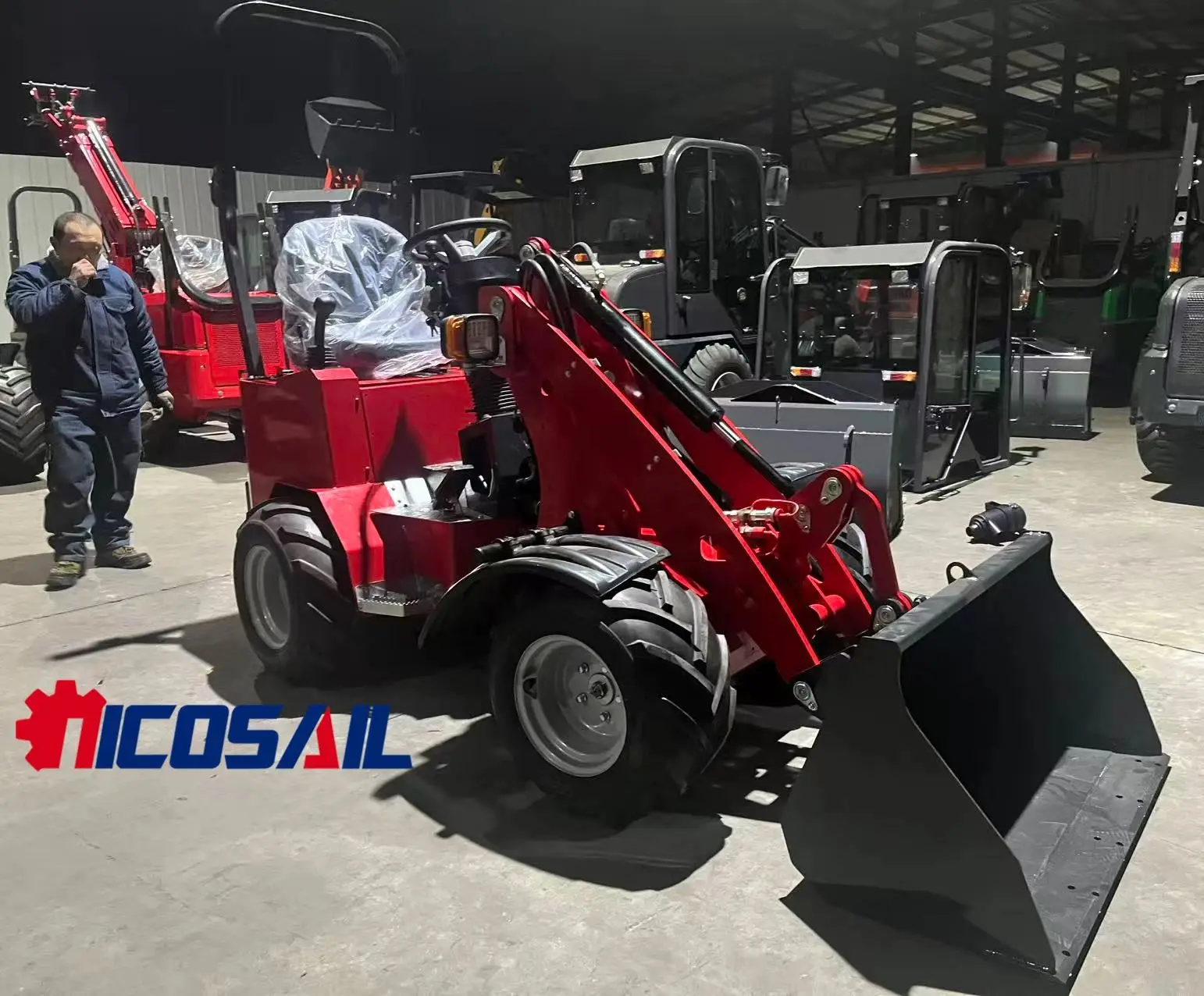 

Hot sale! 2-ton telescopic loader, mini wheel loader, loading and unloading arm crane, equipped with various accessories and too