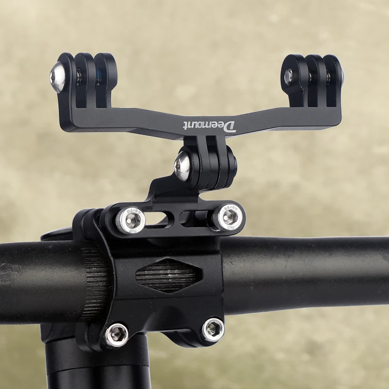 Dual Twin Metal Adaptor Sports Camera Headlight 1 to 2 Connector Bicycle Computer Bracket Extension Holder Fits GoPro Interface image 4
