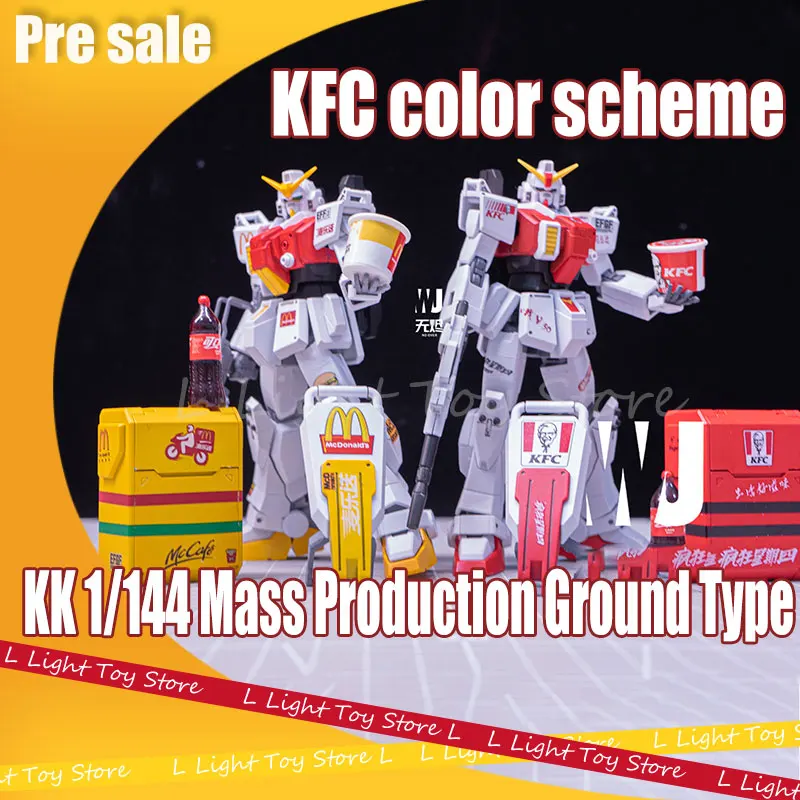 Kk 1/144 Hg producción en masa tipo tierra Kit de modelo de ensamblaje figura de acción Mc Color recoger estatua de Mecha de plástico juguete para niños