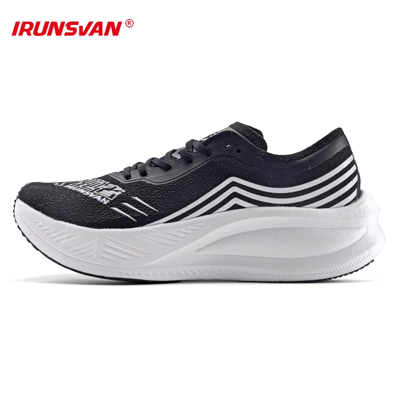 IRUNSVAN Nylon Carbon Plate Marathon Running Shoes For Men Lightweight Breathable Shock-Absorbing For Outdoor Sports 23026