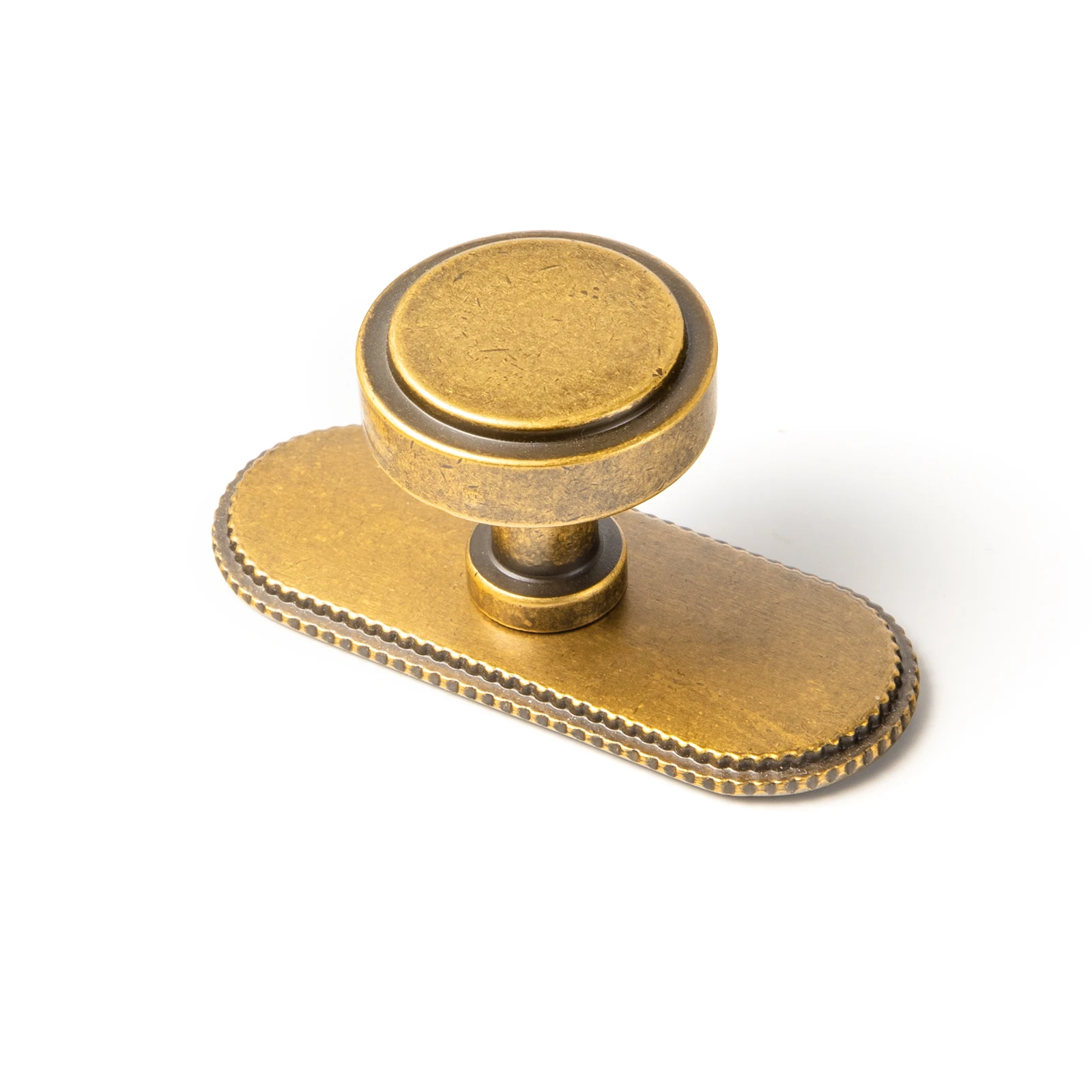 Furniture Hardware With Backplate - Goo-Ki 6'lı Paket Antik Pirinç Dolap