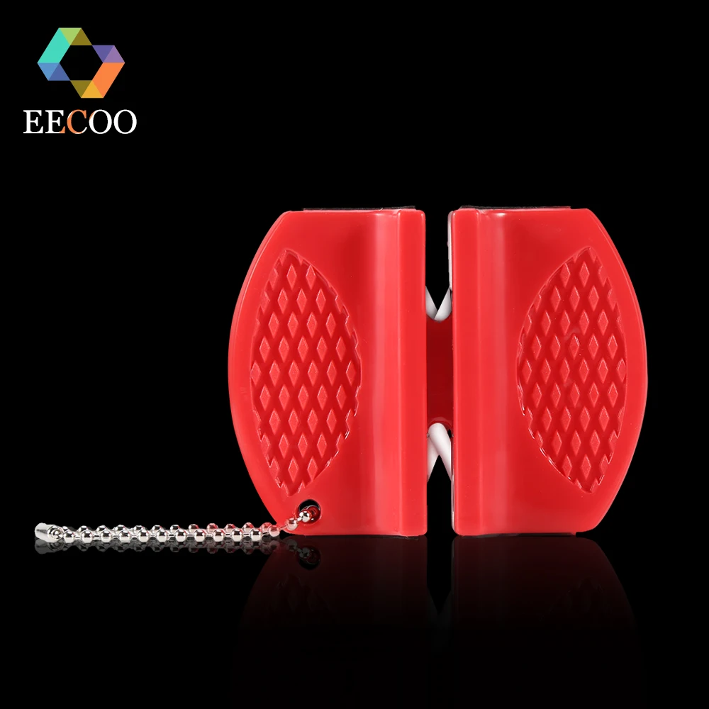 EECOO Professional Kitchen Folding Pocket Knife Sharpener Knife Sharpener Double Sided Whetstone Stone Knife Sharpener