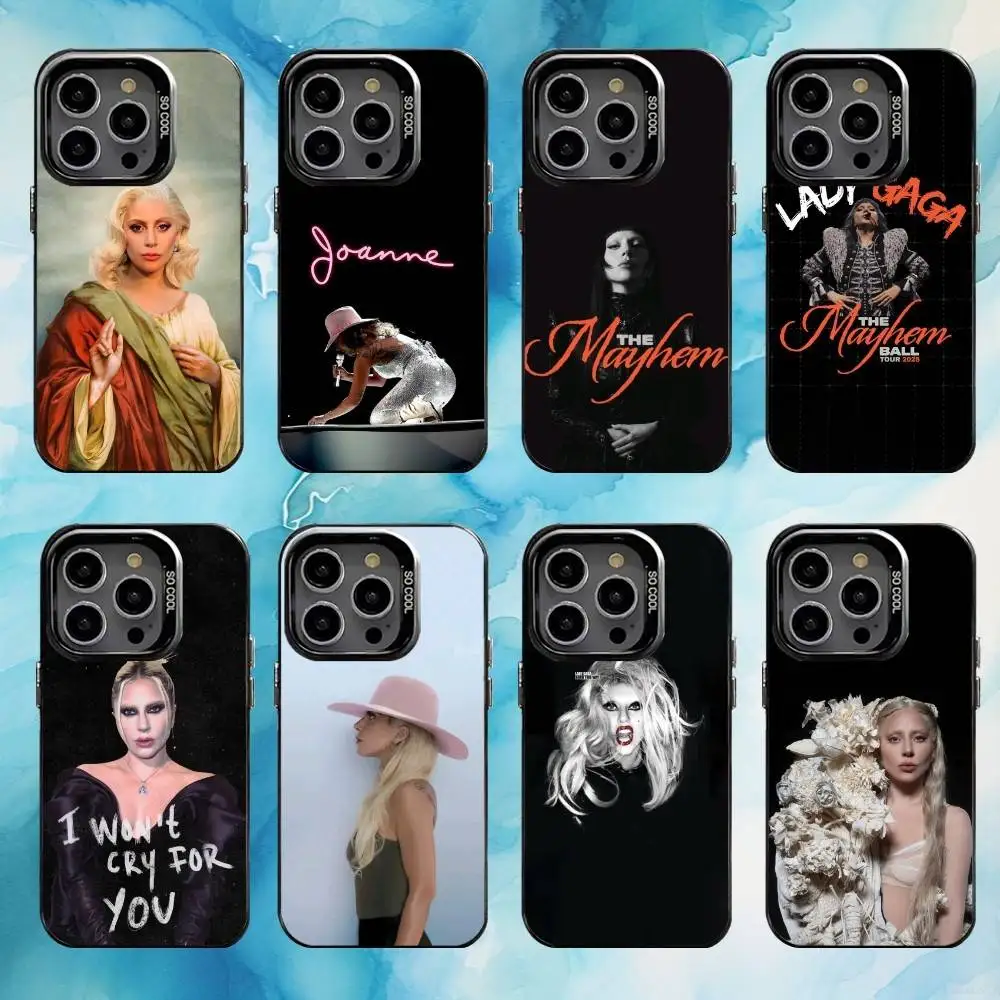 

L-Lady Gaga MAYHEM Phone Case For iPhone17,16,15,14,13,12,11 Plus,Pro Max Black Candy Matte Shockproof Cover