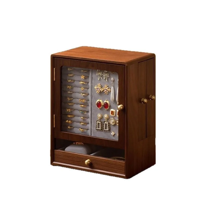 Chinese Style Jewelry Box Desktop Storage Box Household Multi Grid Jewelry Box