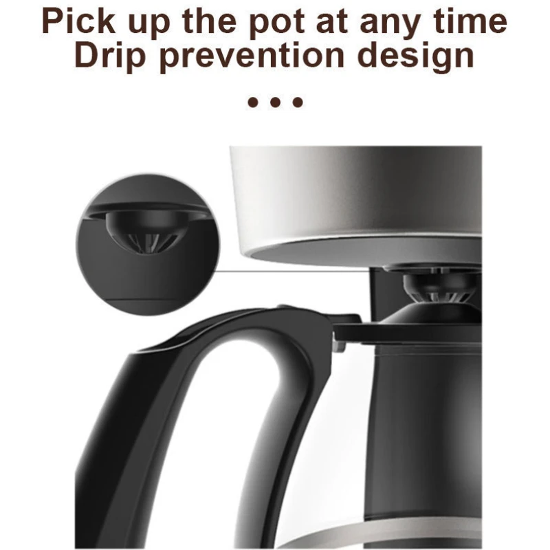 เครื่องชานมแบบหยดอัตโนมัติ110V แบบเครื่องชงกาแฟอเมริกันเครื่องชงกาแฟ US กาต้มน้ำ