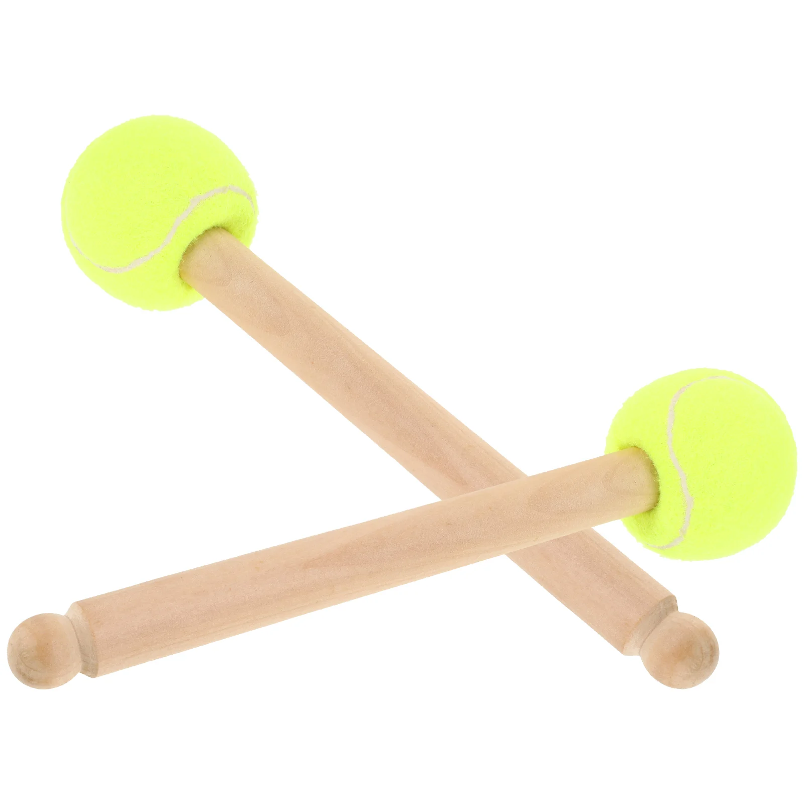 

2pcs Bass Drum Sticks Wooden Handle Percussion Instrument Part Band Practice