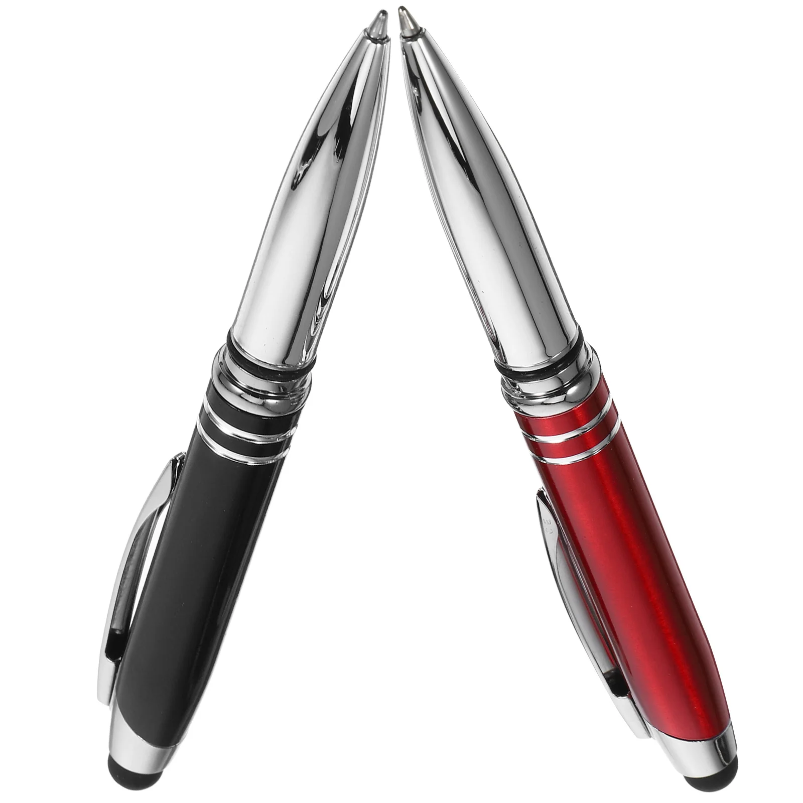 4 قطعة قلم حبر جاف بإضاءة ليد جسم معدني قلم كتابة ليلي لشاشة تعمل باللمس قابل للاستبدال عبوة مكتب مدرسة التمريض