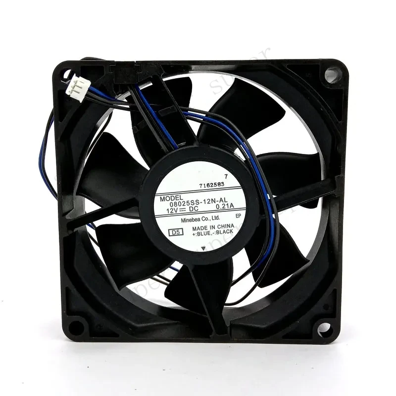 S+   New Cooling Fan for Projector 08025SS-12N-AL 12V 0.21A 80*80*25MM 8cm 3 lines