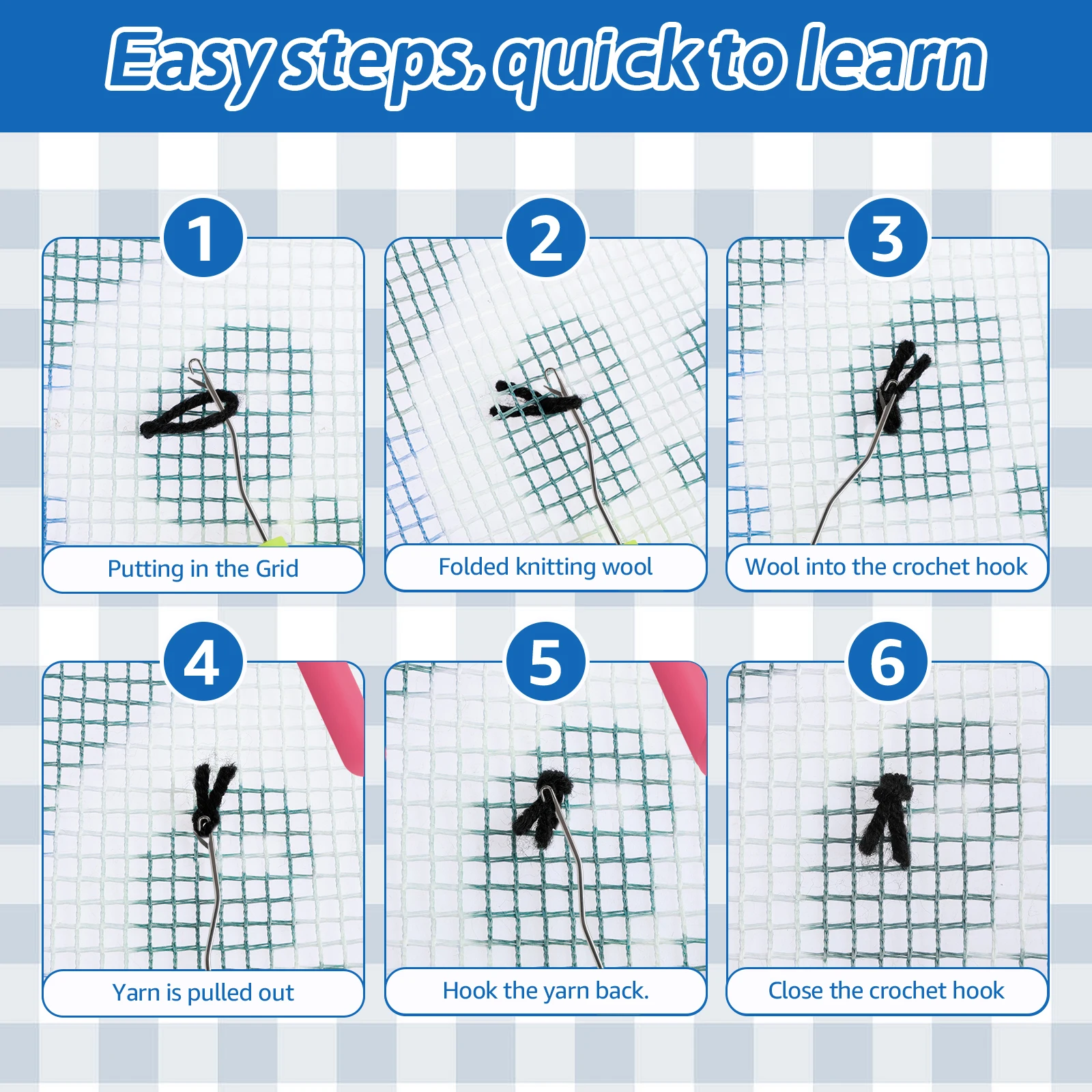 Kits de Crochê com Gancho para - Embroidery Thread Yarn avaliação e preço