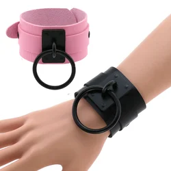 Halloween Emo Punk Goth Black Big Round Pendant Bracelets For Women Men Matching Bracelets Bangles Slytherin Jewelry Party Gifts