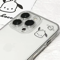 Sanrio Pochacco iPhone15 Phone Case Kawaii Cute Cartoon 11 14 13 Plus Pro Max Fall Prevention Protective Shell Girls Gifts