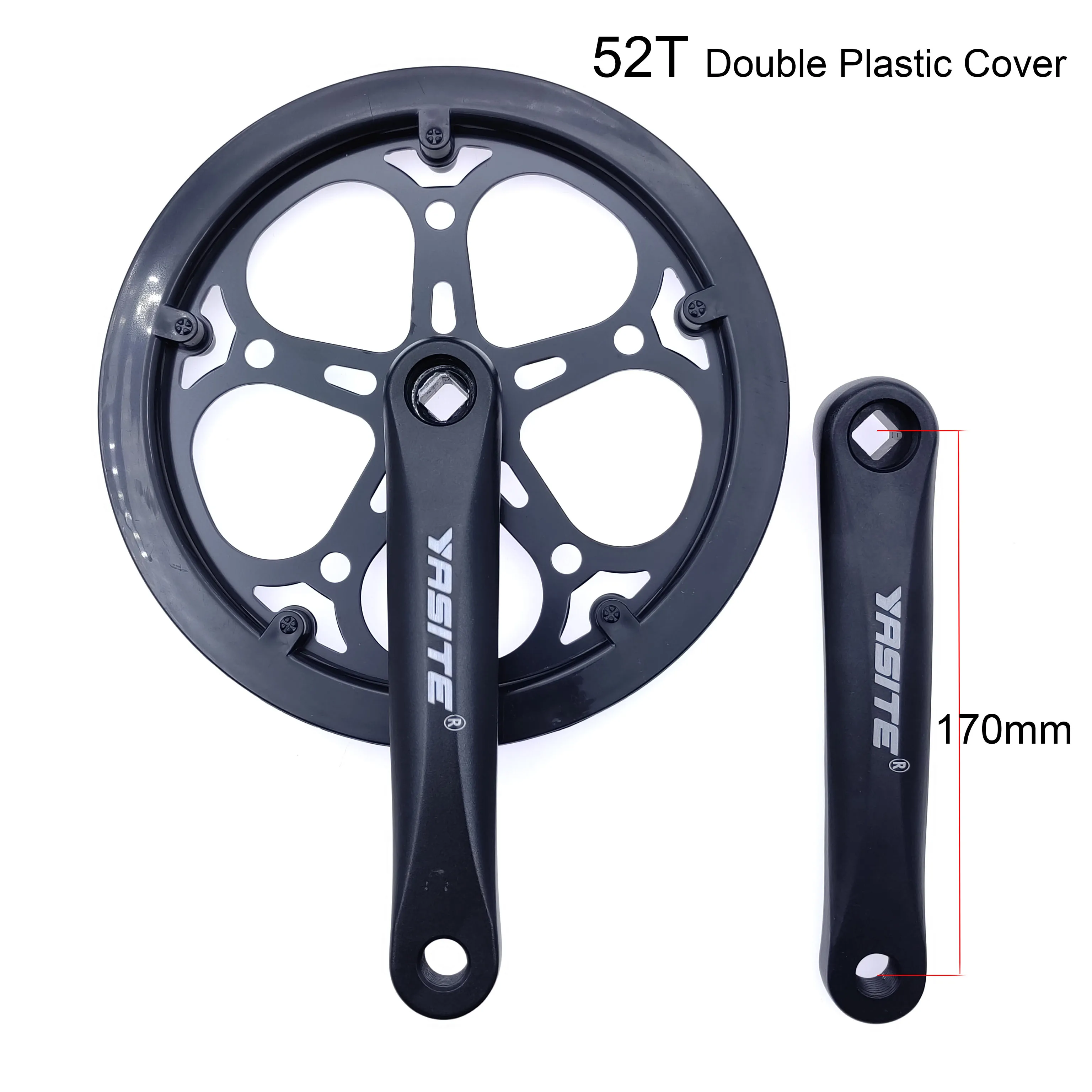 42T 48T 52T Road Bike Crankset 170mm 152MM Foling Bike Crank Set Hollow Tooth Plate Bike Sprocket Bike Accessories Bike Parts