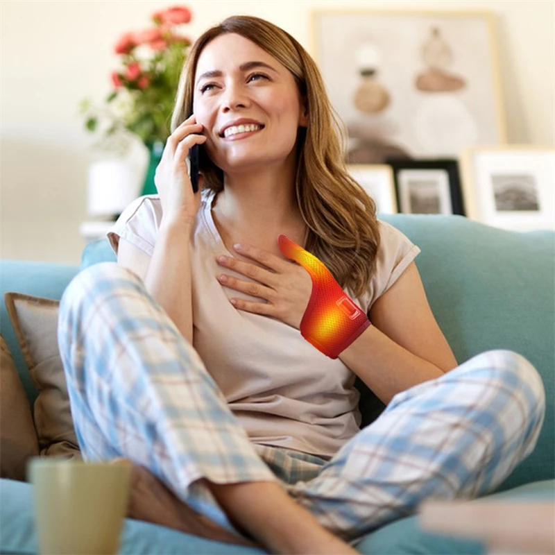 

Heated Massage Wrist Thumb Brace USB-Powered Arthritis Carpal Tunnel Relief Thumb Tendonitis Sprains Pain Ease Muscle Relaxation