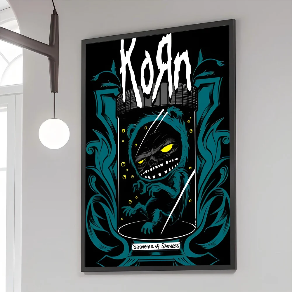 1 قطعة كورن روك باند Musi المشارك الفيلم لزجة الملصقات الرجعية كرافت ورقة ملصق DIY بها بنفسك غرفة بار مقهى الجمالية الفن طلاء جدران