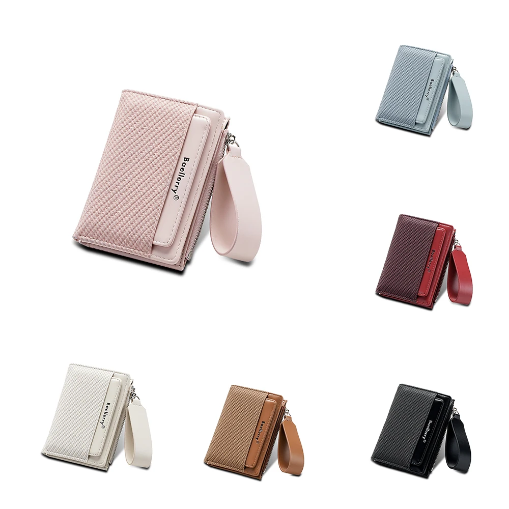 1Pcs Women's Woven Texture Wallet, Multifunctional Wristlet Card Holder, Multiple Card Slots + Cash Compartment Coin Pouch, Women's Fashionable and Elegant Short Wallet
