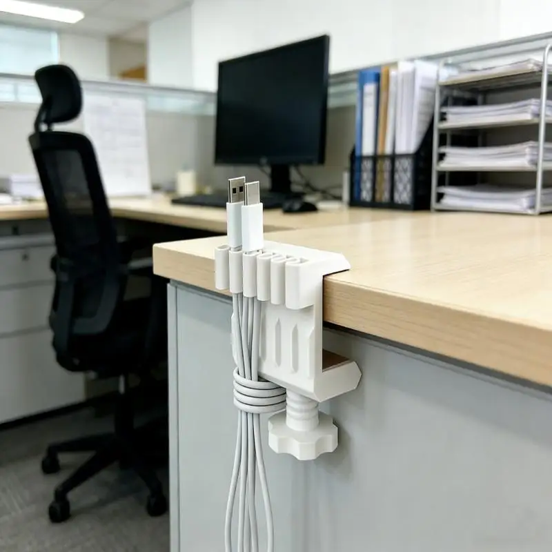 New3D Printed Pla Eco-Friendly Material Desktop Data Cable Clip, Desktop Traceless Cable Management And Organization Tool