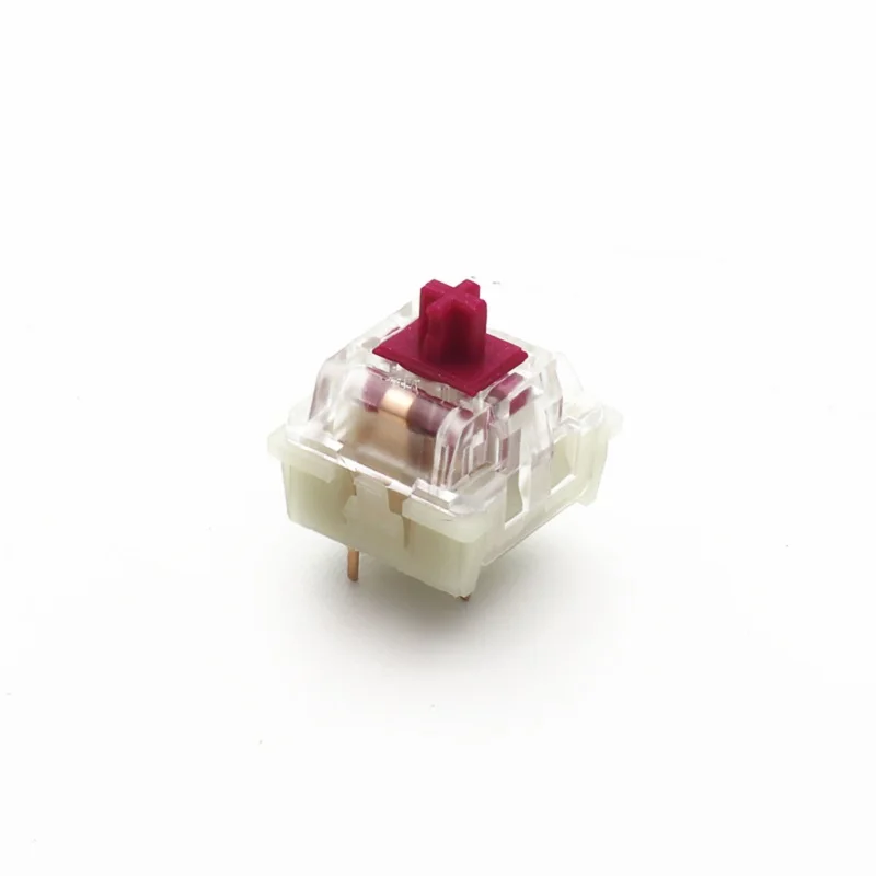 

KTT Wine Red Switch Content Mechanical Keyboard Linear 3 Pins POM Axis 43g Force RGB Transparent Customize GK61 Anne Pro 2