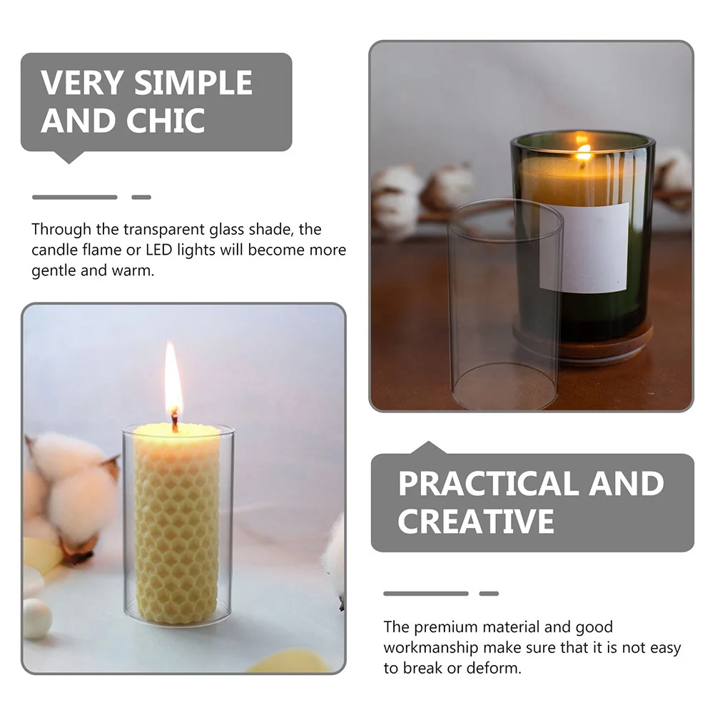 

Lampshade Glass Decorative High Borosilicate Cylinder Open Both End Holders