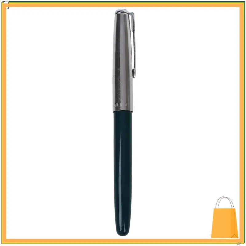 Перьевая ручка L53A-3X 616, серебряное перо с капюшоном, зеленый корпус, маленький винтаж