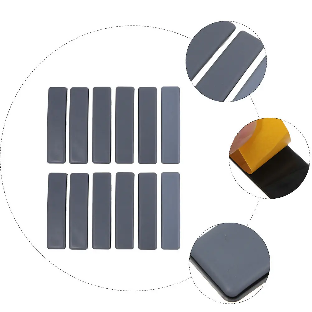 12Pcs Furniture Leg Pads Self-Stick Adhesive Moving Sliders for Easy Home Rearranging Rectangular Furniture Movers Anti-Abrasion