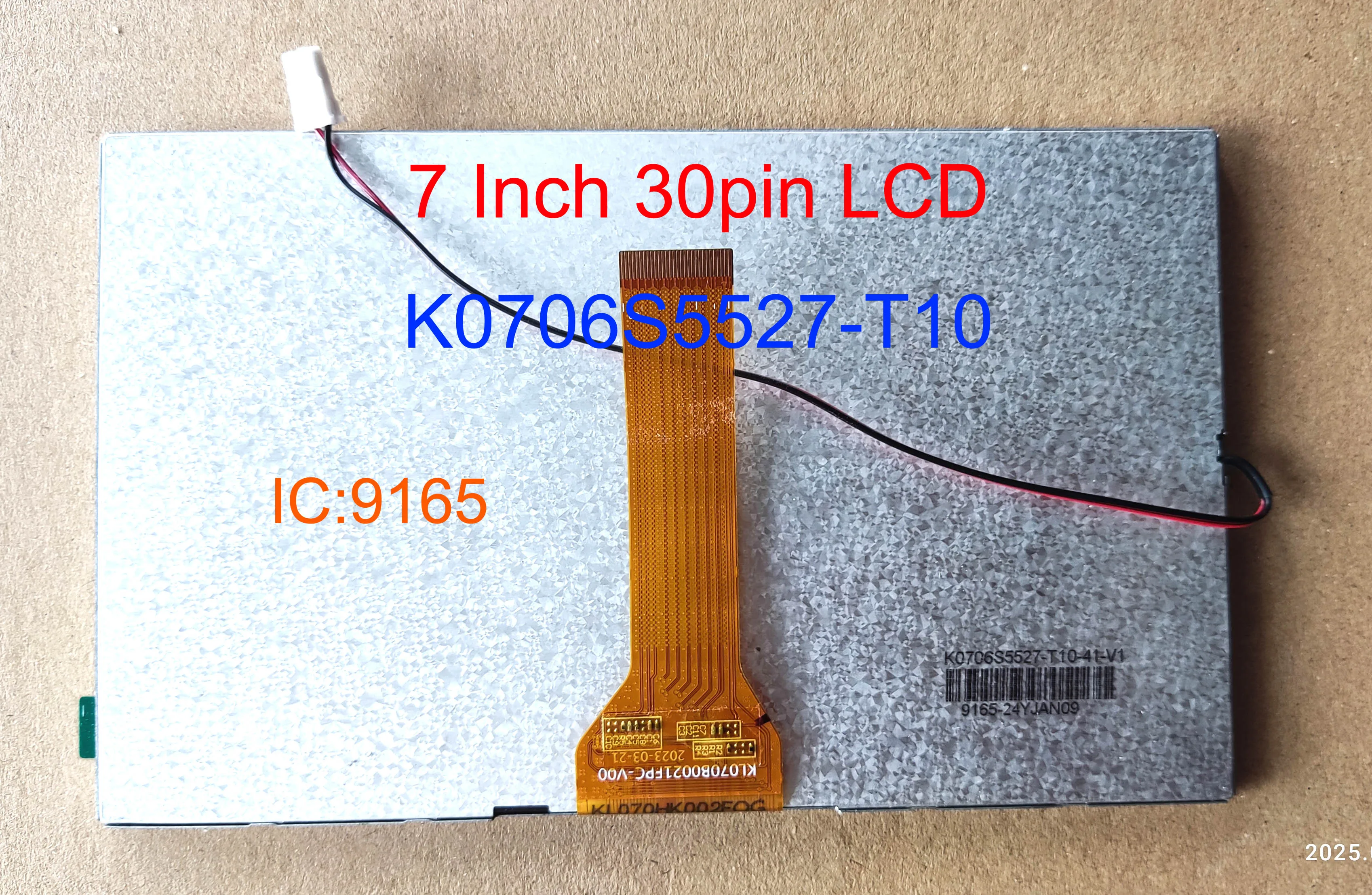 7-calowy 30-pinowy wyświetlacz LCD KL0706S5527-T10 KL0701S5527 K0708S5530 KL07B0013FPC-V1 K0701S5527 Ekran IPS 165*100mm 1024*600 164*99mm — zdjęcie produktu 3