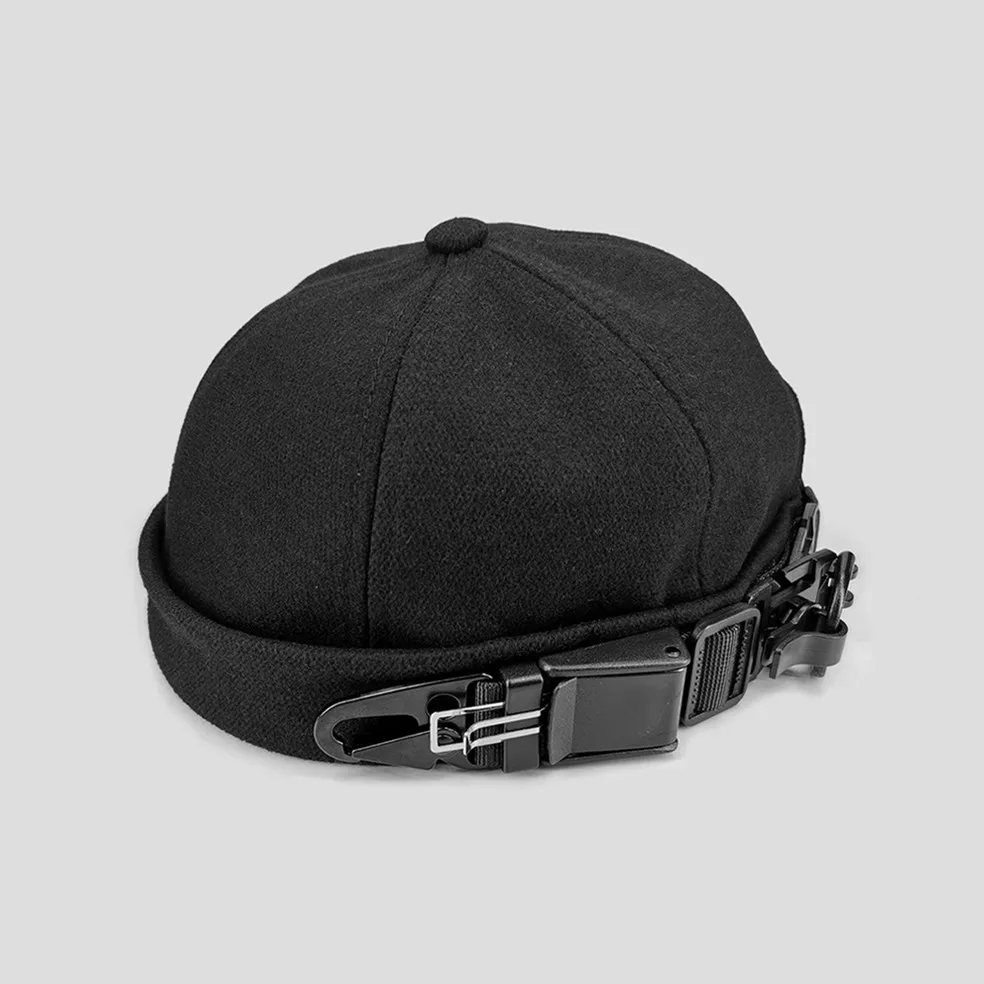 2024 Hip Hop Tactical Techwear Skull Cap Men Women Multifunction Quick Detachable Landlord Hat Street Casual Punk Sailor Cap